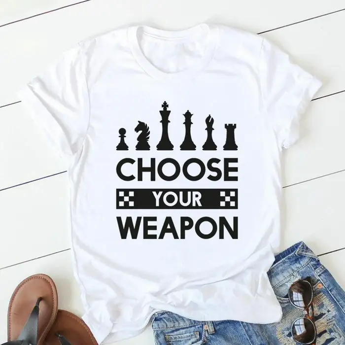 T-shirt d'échecs créatif le jeu