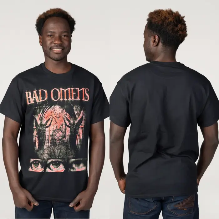 T-shirt en coton graphique Bad Omens 2026 unisexe