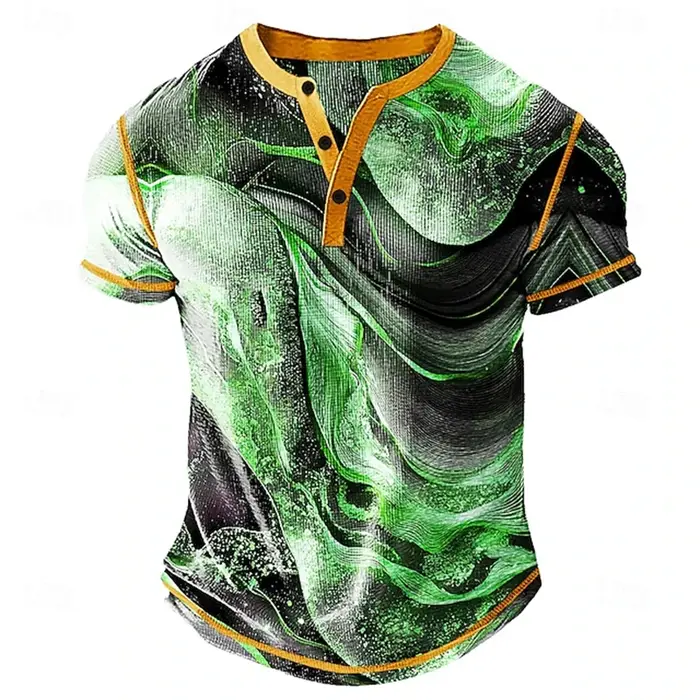 Nouveau Polo Homme Tendance Style Rétro – T-shirt Décontracté Quotidien Coupe Ample Respirant Manches Courtes Boutonné