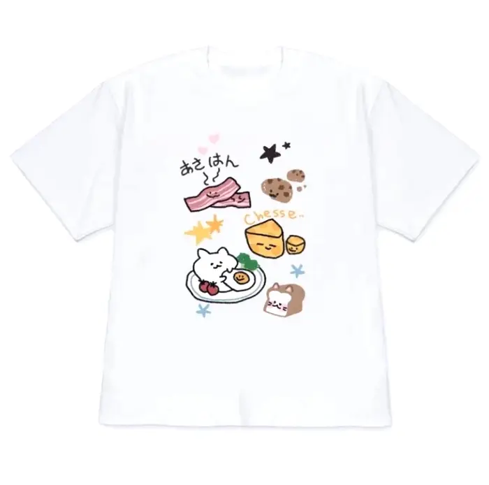 T-shirt Kawaii avec motif de chat japonais mignon