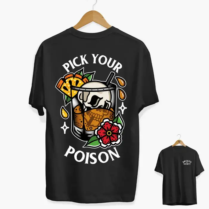 T-shirt décontracté style rétro « Not Everyone's Cup of Tea » avec motif tatouage