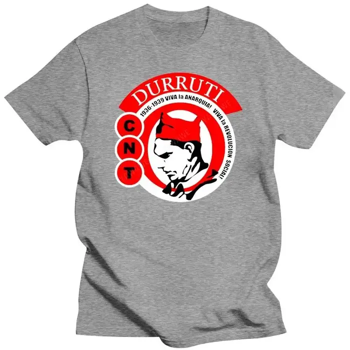T-shirt en coton t-shirts de mode Durruti CNT - Viva la anarchie!