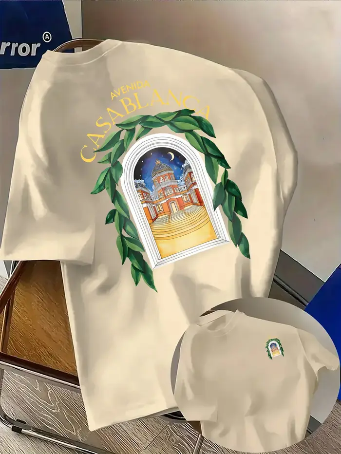 T-shirt Casablanca pour hommes et femmes, vêtements d'été 100% coton, mode décontractée, haute quali