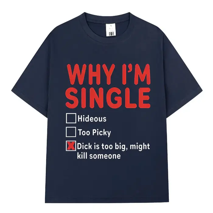 T-shirt imprimé avec la phrase « WHY IM SINGLE » en anglais