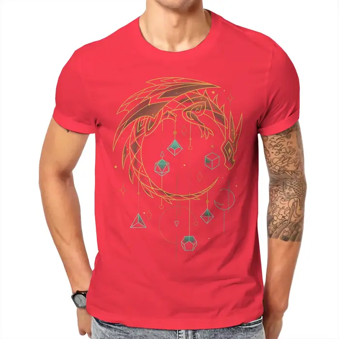 T-shirt en coton pour hommes, vêtements d'été vintage, DND Dice Keeper, graphique, Y