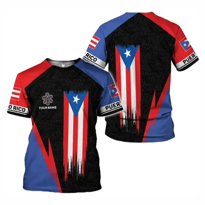 Polo Homme Tendance Urbaine 2026 avec Drapeau de Porto Rico - T-shirt de Sport Respirant à Séchage Rapide pour Football en Extérieur 3D