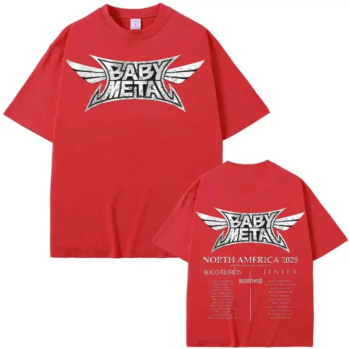 Babymetal amérique du nord Tour 2025 T-shirts Vintage