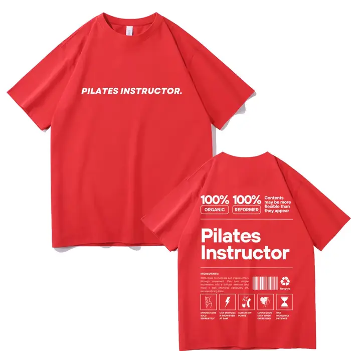 T-shirt de couverture de pompe d'instructeur de Pilates pour hommes et femmes, fitness drôle, entraî