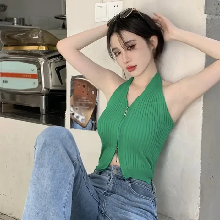 Camisole à col en V pour femme