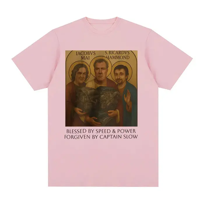 Gear Holy Trinity T-shirt Jeremy Clarkson Hammond May hommage t-shirts la grande vitesse puissance église drôle passionné de voiture vêtements
