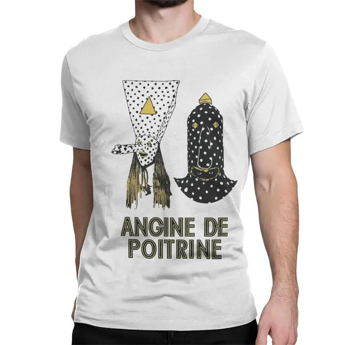 T-shirt Angine De Poitrine Rock Band pour hommes et femmes, T-shirt en pur coton, vêtements à la mod