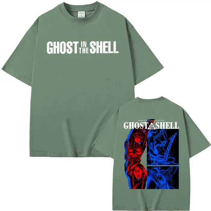 T-shirt Anime Ghost in The Shell Vintage Manga Kusanagi Motoko