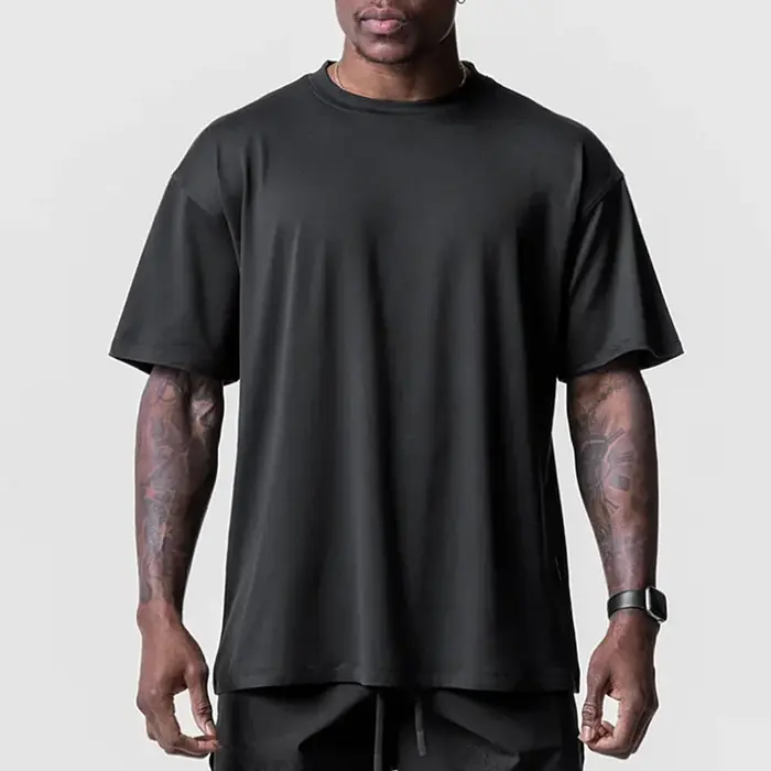 T-shirt de gymnastique surdimensionné à manches courtes pour hommes