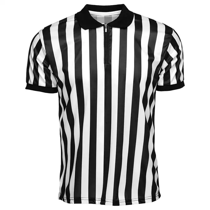 Chemise d'arbitre rayée pour hommes et femmes