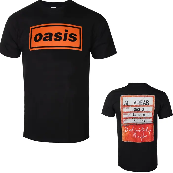 Nouveau T-shirt en coton graphique Oasis unisexe, manches courtes, tendance, de marque, de luxe, déc