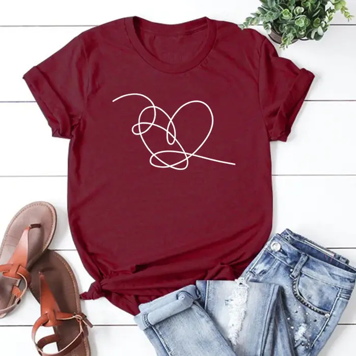 Amour vous-même coeur chemise j'aime larme T-Shirt