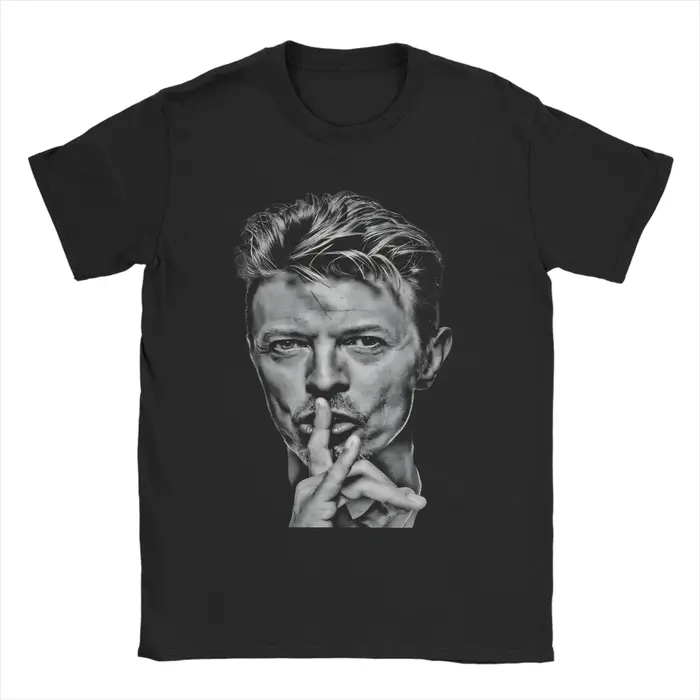Davids Bowies T-shirt en coton pour hommes, T-shirt créatif à col rond, à manches courtes, 4XL 5XL