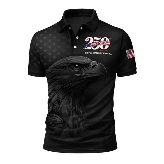 Polo de golf patriotique d'Amérique pour le 250e anniversaire