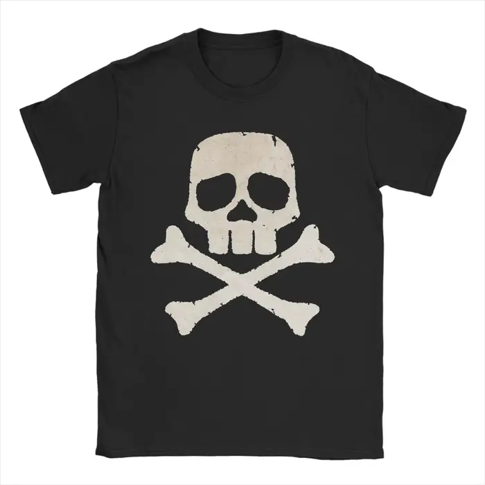 T-shirt en coton pour hommes, humoristique, à col rond, à manches courtes, avec motif Space Pirate C