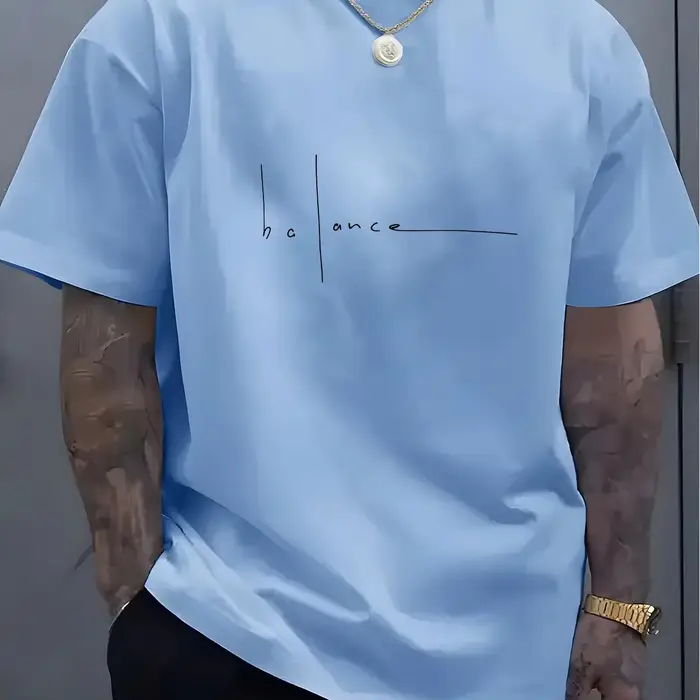 Nouveau T-shirt homme été 2026 tendance décontracté sport ample imprimé 3D lettres col rond manches courtes