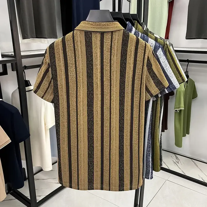 Polo à rayures pour homme