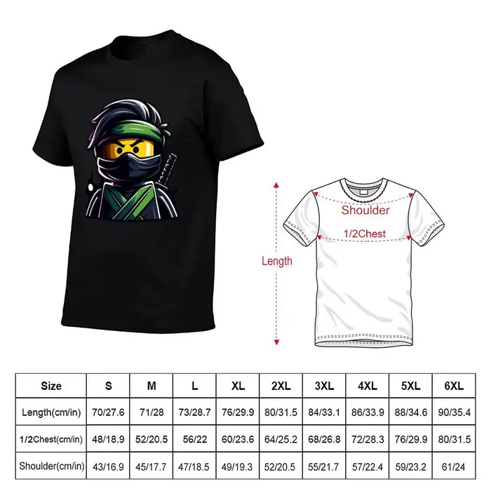 ninjago T-Shirt fashion shirts cute tops anime figures blacks men clothes