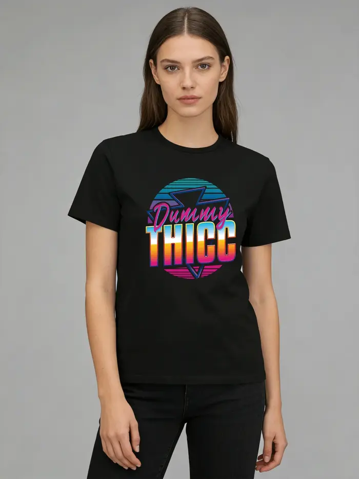 Nouveau T-shirt Femme Printemps/Été 2026 – Motif Rétro Années 80 – Col Rond Décontracté à Manches Co