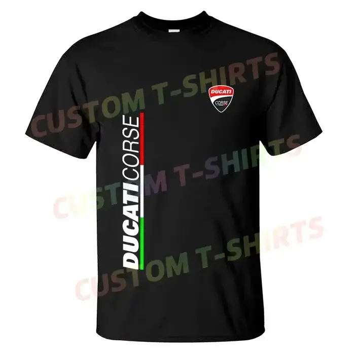 T-shirt décontracté 2026, nouvelle édition limitée, classique rétro, logo Ducatis Corse, t-shirt gra