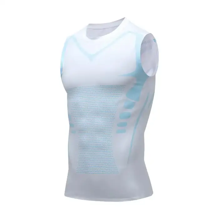 Débardeur de Compression pour hommes, chemise de gymnastique, façonnage du ventre, haute élasticité,