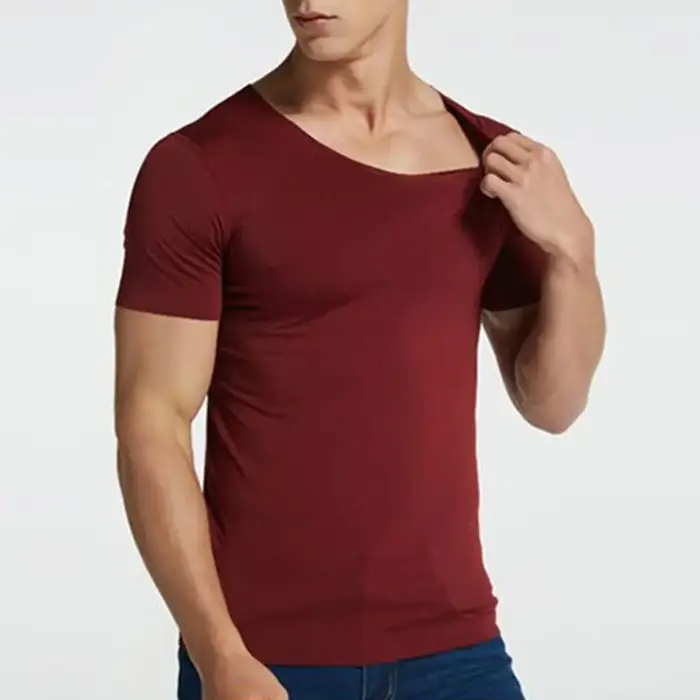 T-shirts en soie glacée pour hommes