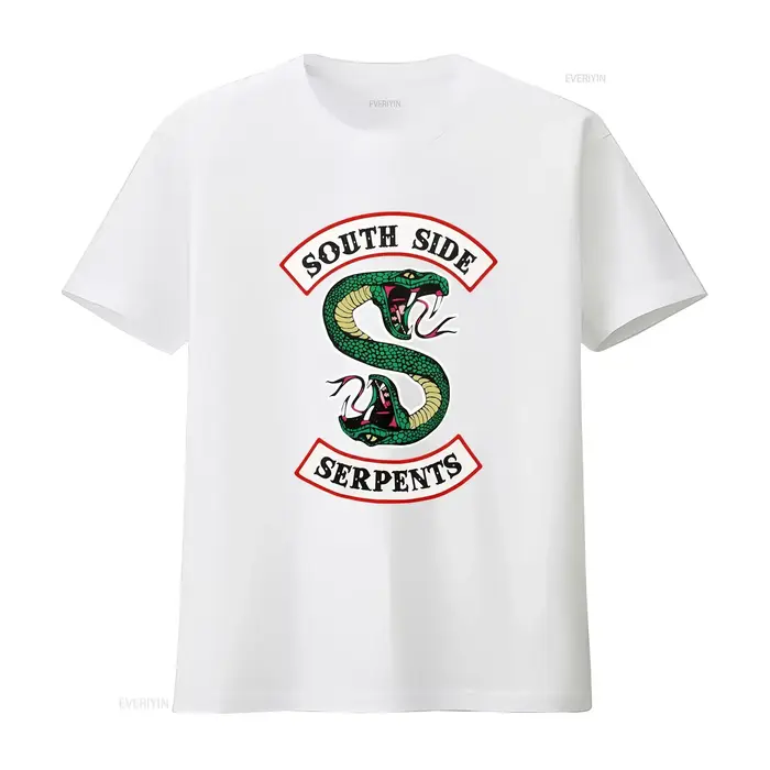 T-shirt femme RIVERDALE SOUTH SIDE SERPENTS Taille S petit Serpent double face vintage Lavé Légèrement graphique Polyvalent