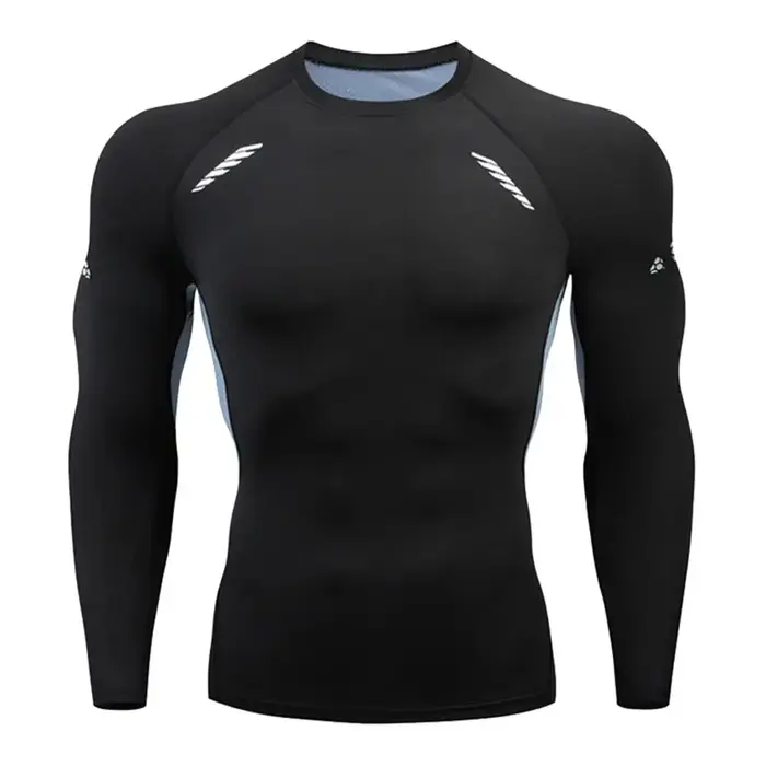Chemise de Compression à séchage rapide moto T-Shirt serré hommes salle de sport Fitness T