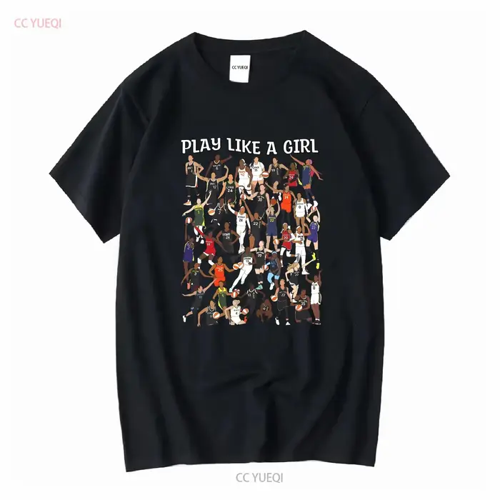Play Like A Girl WNBA joueurs Jersey t-shirt manches longues ou courtes vintage lavé doux confortable polyvalent homme élégant