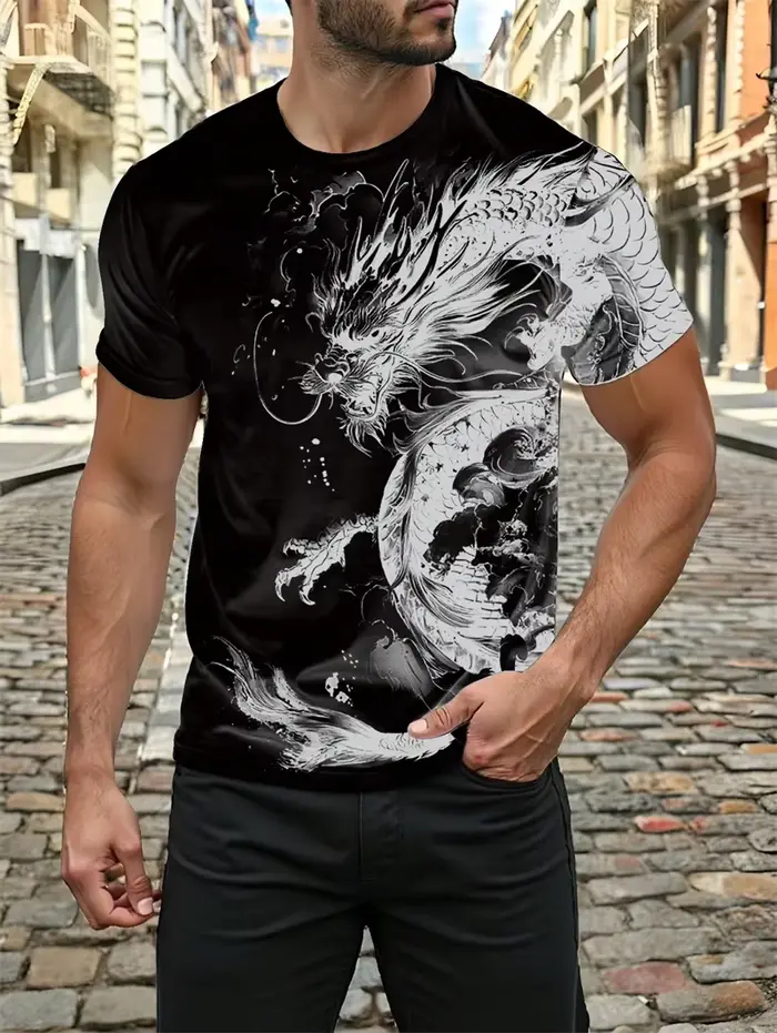 T-shirt pour homme avec imprimé visage amusant