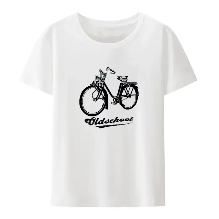 T-shirt unisexe à manches courtes Velo Solex Bike Print pour hommes et femmes