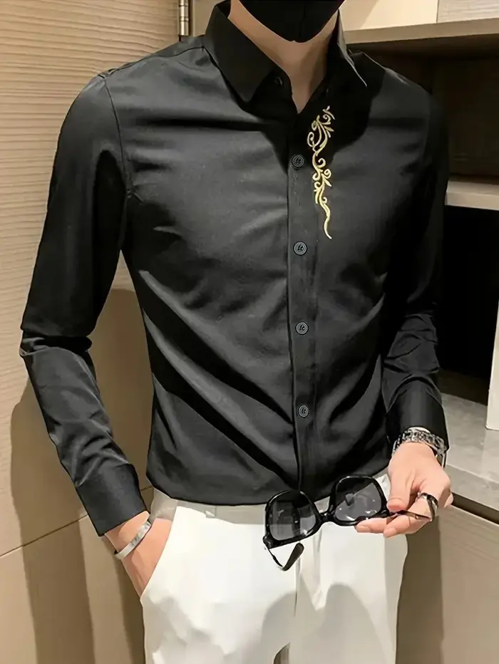 Chemise à manches longues pour hommes