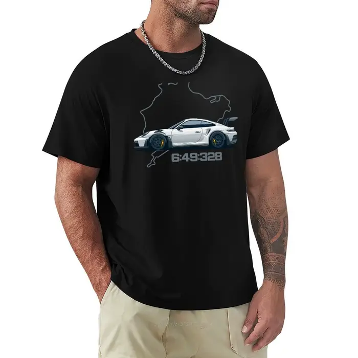 992 GT3 RS Nordschleife T-shirt pour un garçon grande taille hauts garçons blancs hommes vêtements t