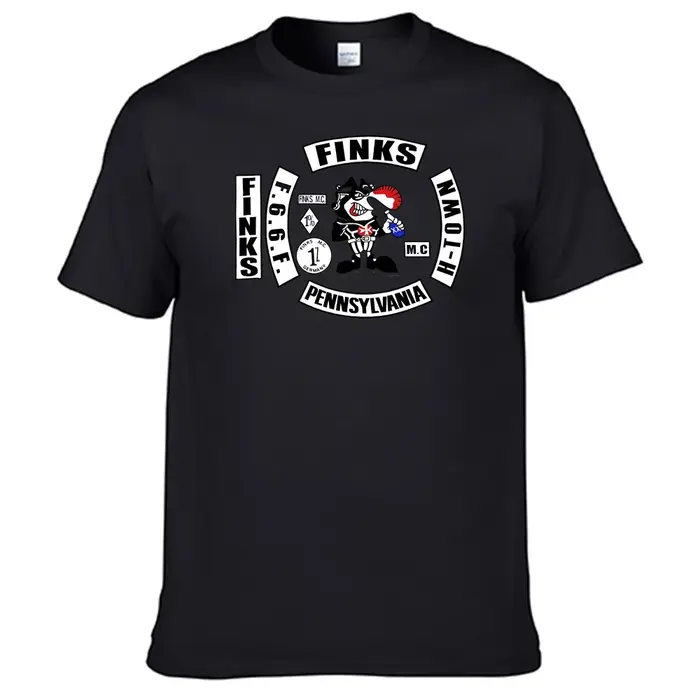 T-shirt Hurcycles Club The Finks Mc pour homme, chemise 100% coton, N01