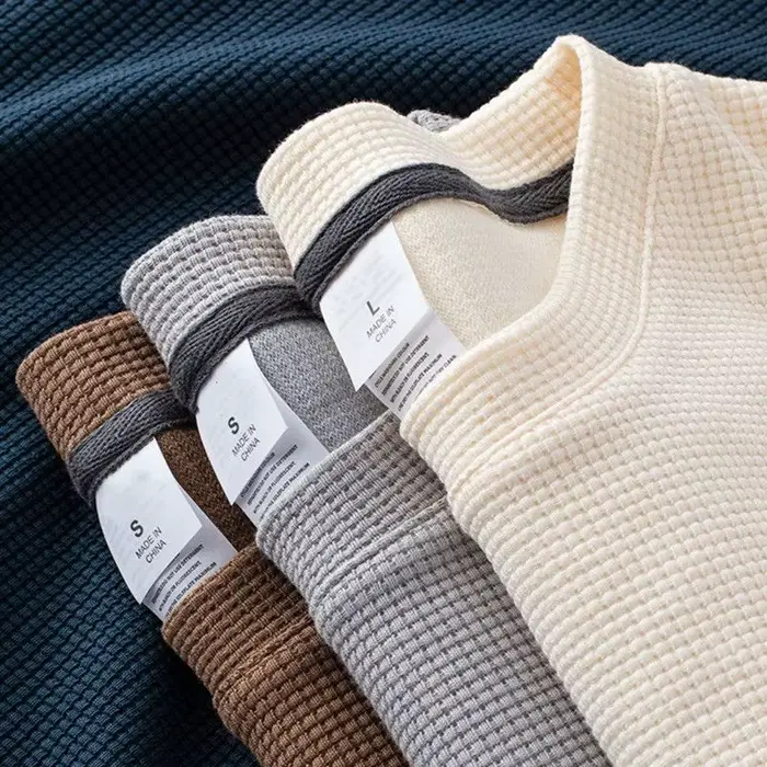 T-shirt gaufré à manches courtes pour hommes et femmes