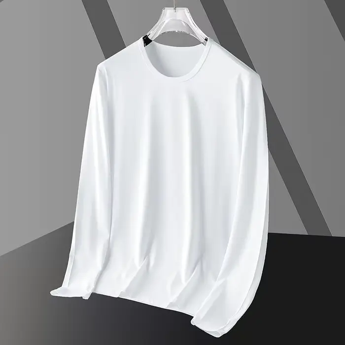 T-shirt Homme Slim Fit à Manches Longues et Col Rond – Nouveau Style Élégant