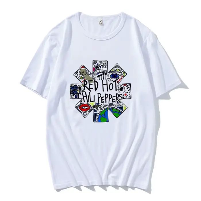Rouge feu chaud calmar Chili poivrons T-shirts été hommes femmes coton t-shirt Streetwear Hip Hop im