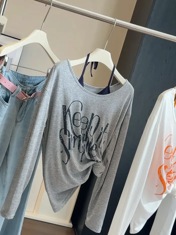 T-shirt blanc à manches longues anti-UV pour femme