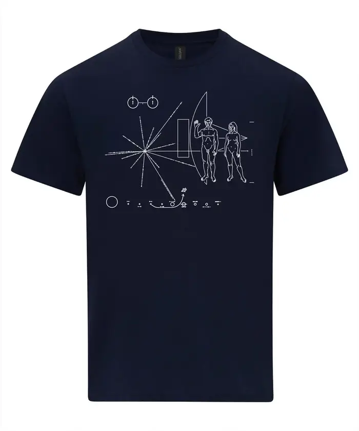 T-shirt médaille pionnier de la NASA conçu par Carl Sagan Space Exploration personnalité haute qualité imprimé unisexe rue manches courtes