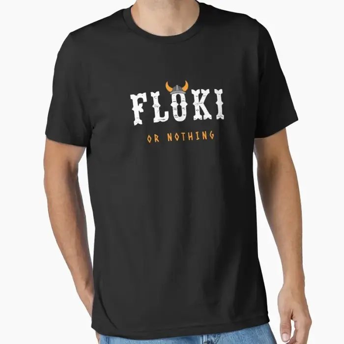 Floki ou rien Crypto crypto-monnaie 100% coton imprimé t-shirt pour hommes grande taille hauts pour adultes S-6XL