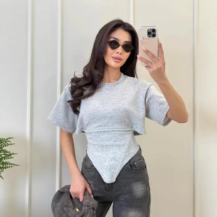 T-shirt Corset d'été pour femme
