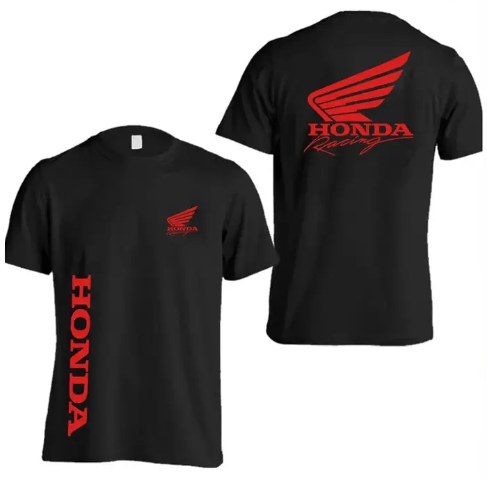 T-shirt de course en pur coton pour hommes Honda, nouveau t-shirt d'extérieur pour femmes, haut de s