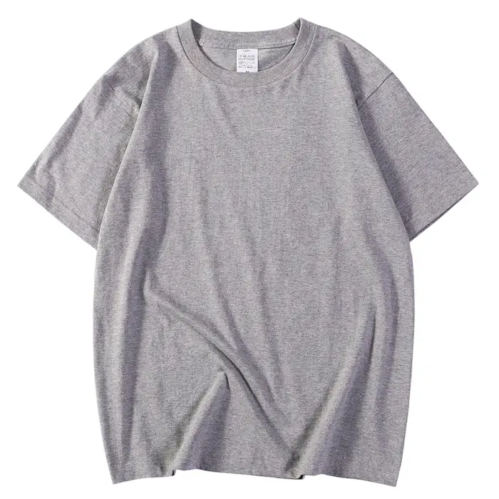 Gris couleur unie vêtements hommes t-shirts de haute qualité nouveau t-shirt été décontracté couvert