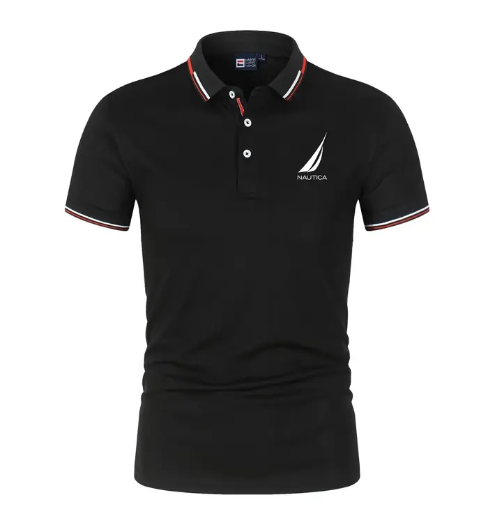 Polo à col montant pour homme 2026 avec logo Nautica, confortable, respirant et à séchage rapide pou