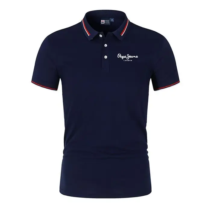 Polo décontracté respirant et confortable pour homme, couleur unie, haute qualité, manches courtes –