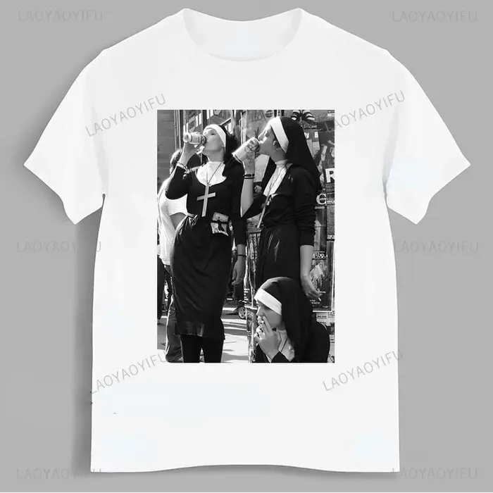 T-shirt en coton avec collier croisé pour hommes, chemise graphique sexy, mode de rue rétro, t-shirt